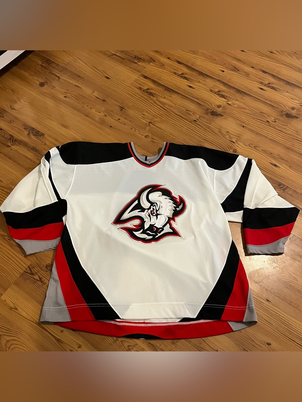 Vintage 90s CCM NHL Buffalo Sabres Goathead Logo Jersey White Adult XXL